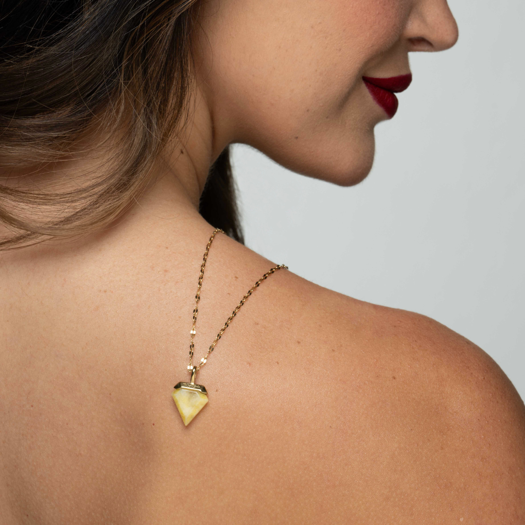 Gilded Citrine Necklace - view 4