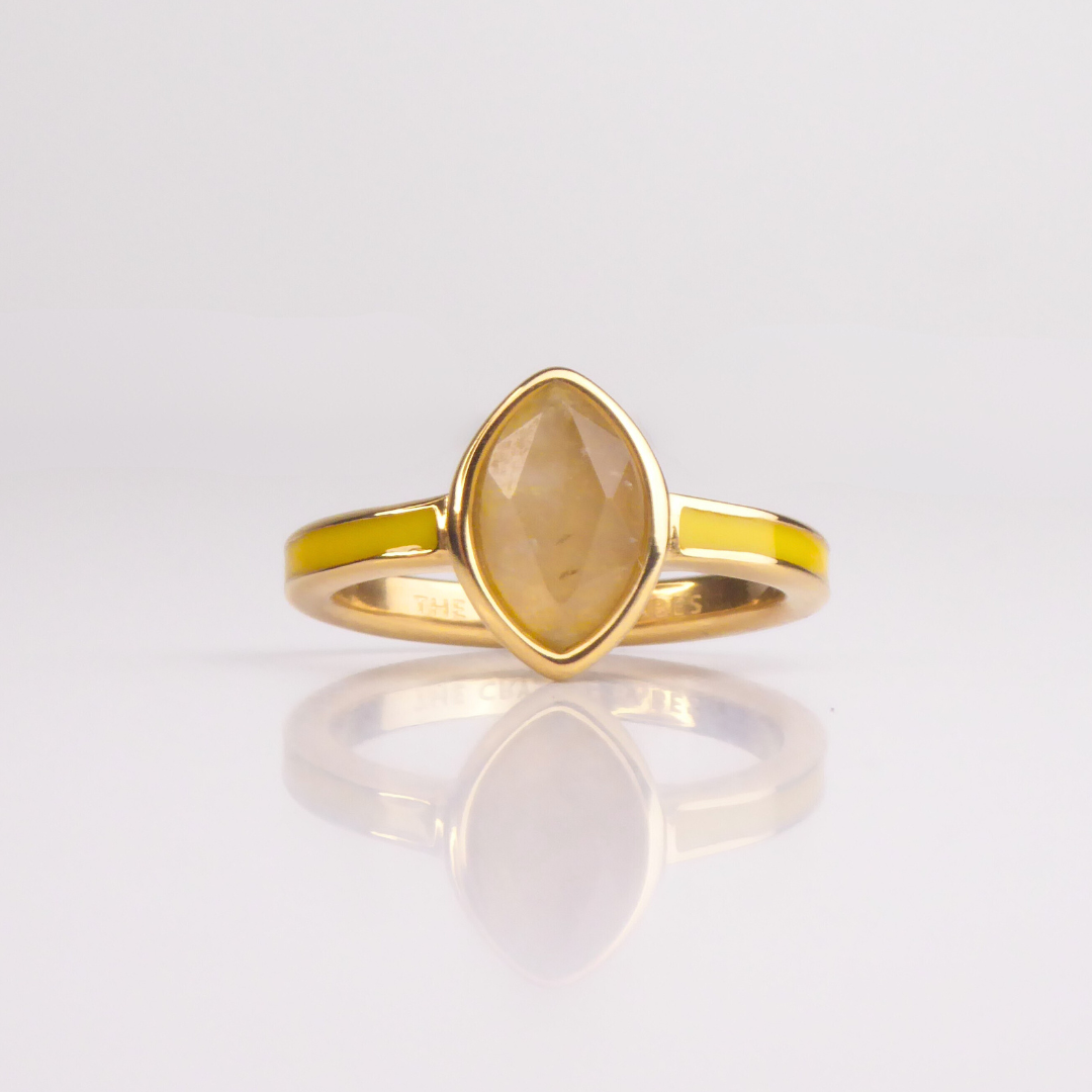 Gilded Citrine Ring - view 1