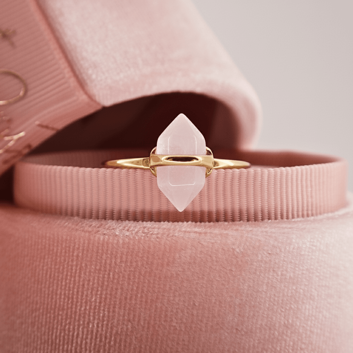 Adored Rose Quartz Ring - view 3