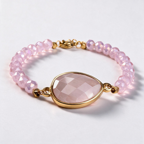 Adored Rose Quartz Bracelet - view 1