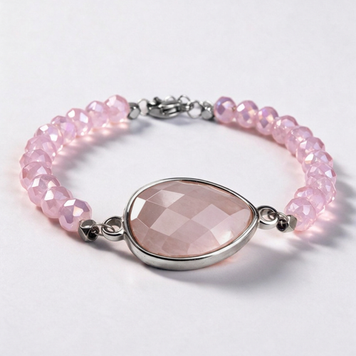 Adored Rose Quartz Bracelet - view 2