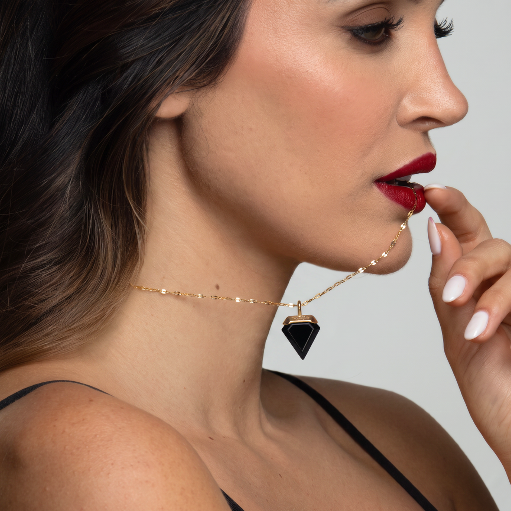 Sentinel Black Agate Necklace - view 4