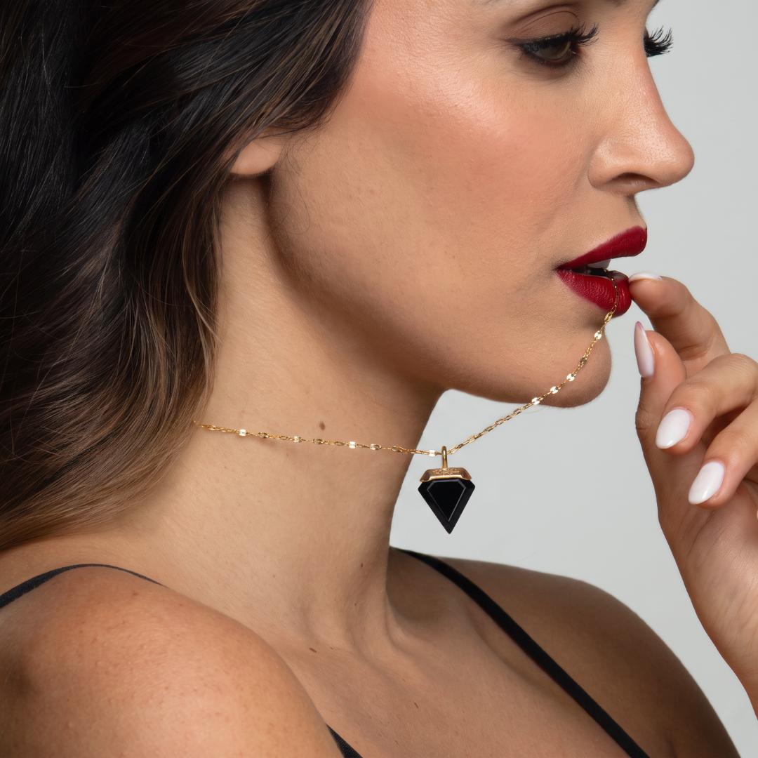 Sentinel Black Agate Necklace - view 4