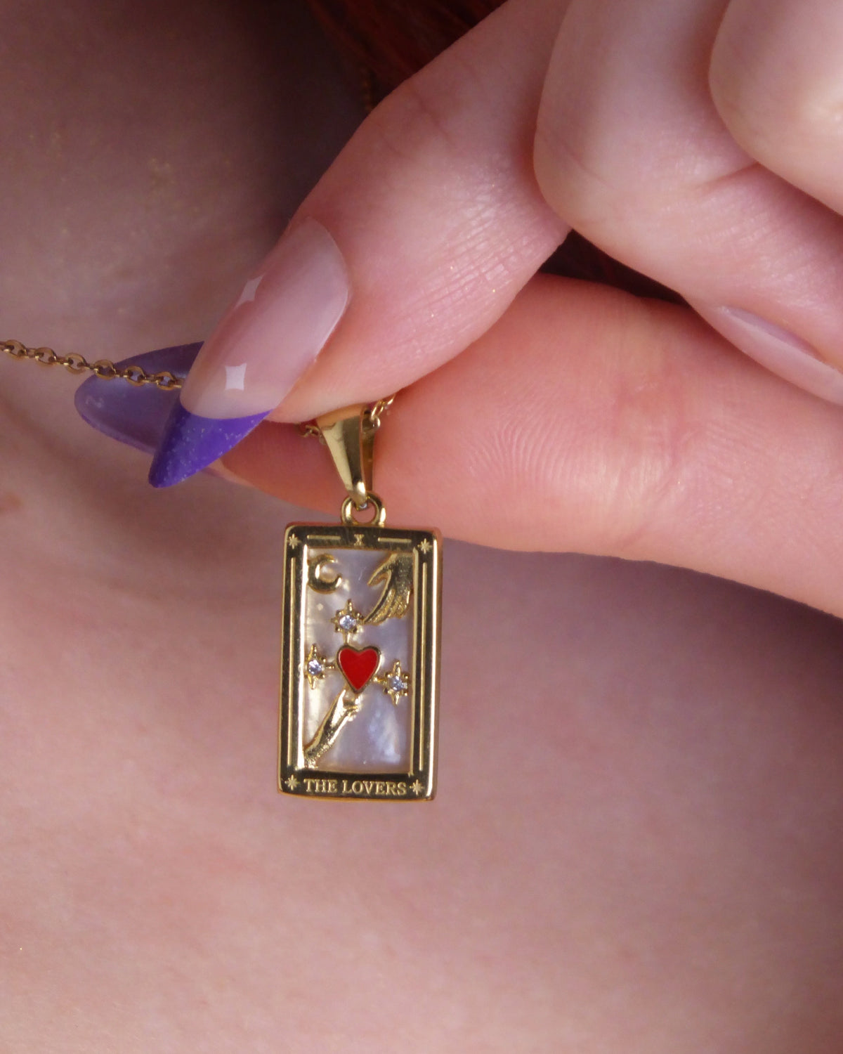 Lovers Tarot Pendant Necklace - view 2